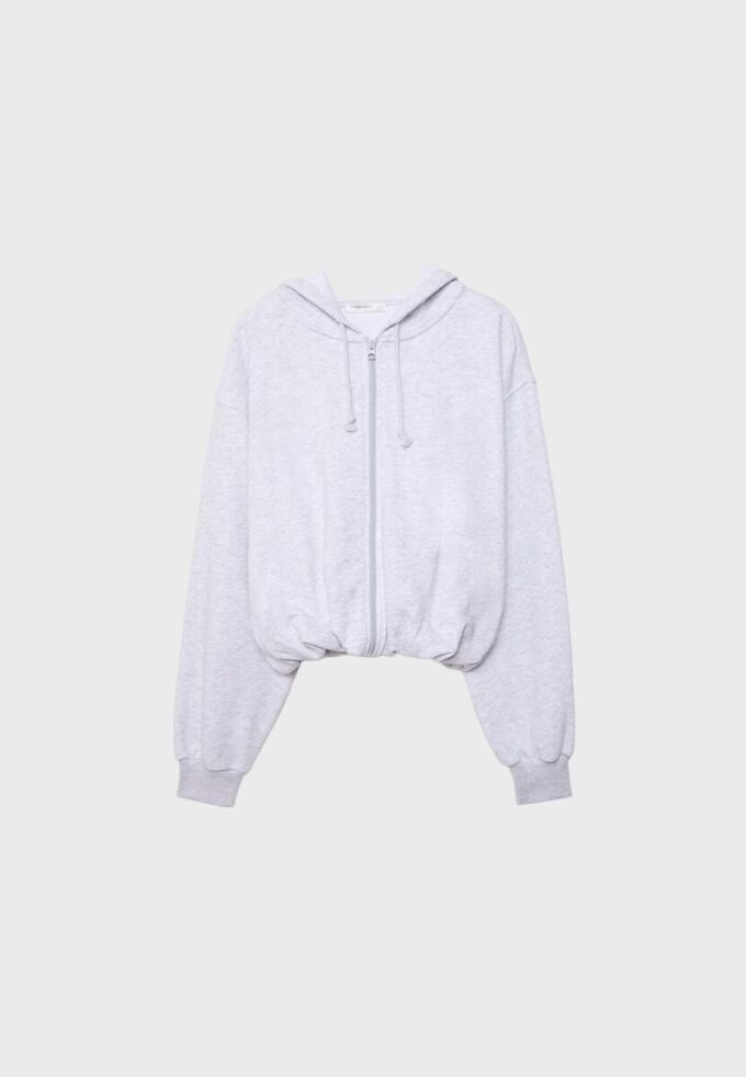 Printed Hooded Bomber Sweatshirt Printed Hooded Bomber Sweatshirt
