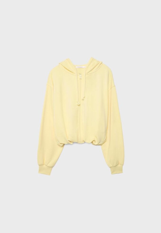 Printed Hooded Bomber Sweatshirt Printed Hooded Bomber Sweatshirt