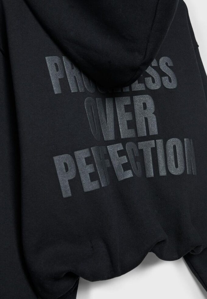 Printed Hooded Bomber Sweatshirt