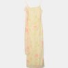 Printed Tulle Midi Dress with Scarf