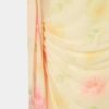 Printed Tulle Midi Dress with Scarf