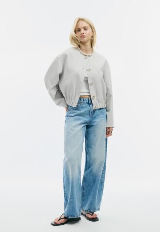Puff Sleeve Round Neck Jacket
