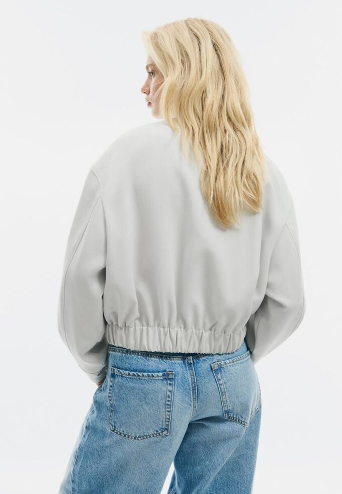 Puff Sleeve Round Neck Jacket Puff Sleeve Round Neck Jacket