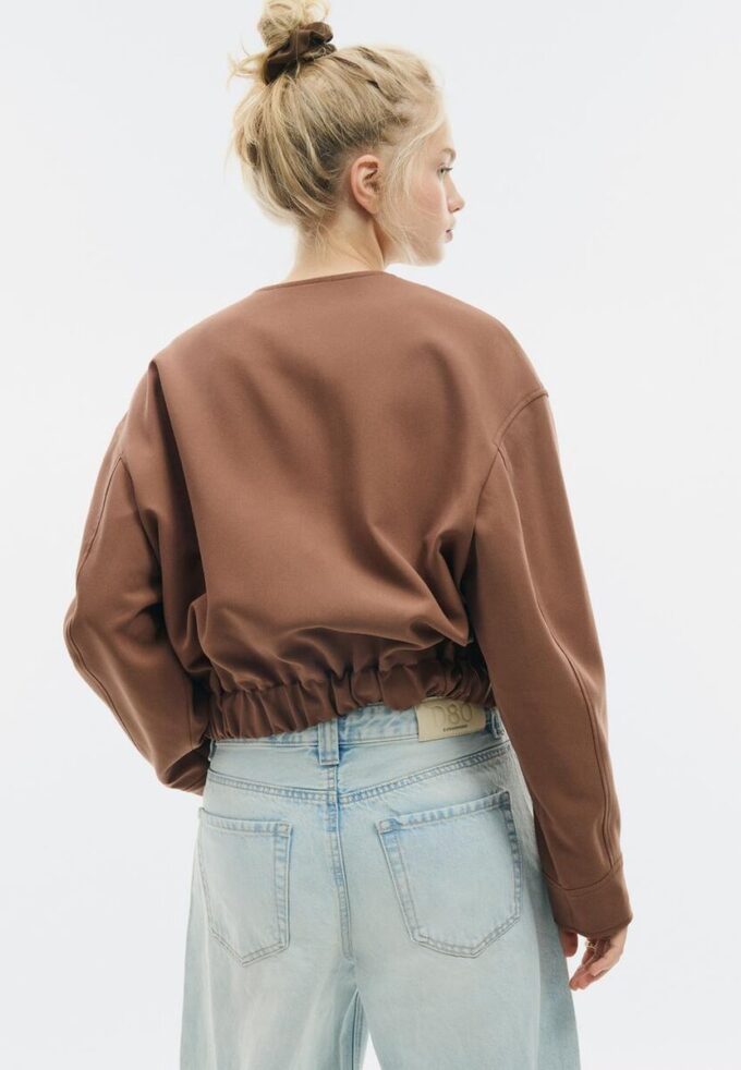 Puff Sleeve Round Neck Jacket Puff Sleeve Round Neck Jacket