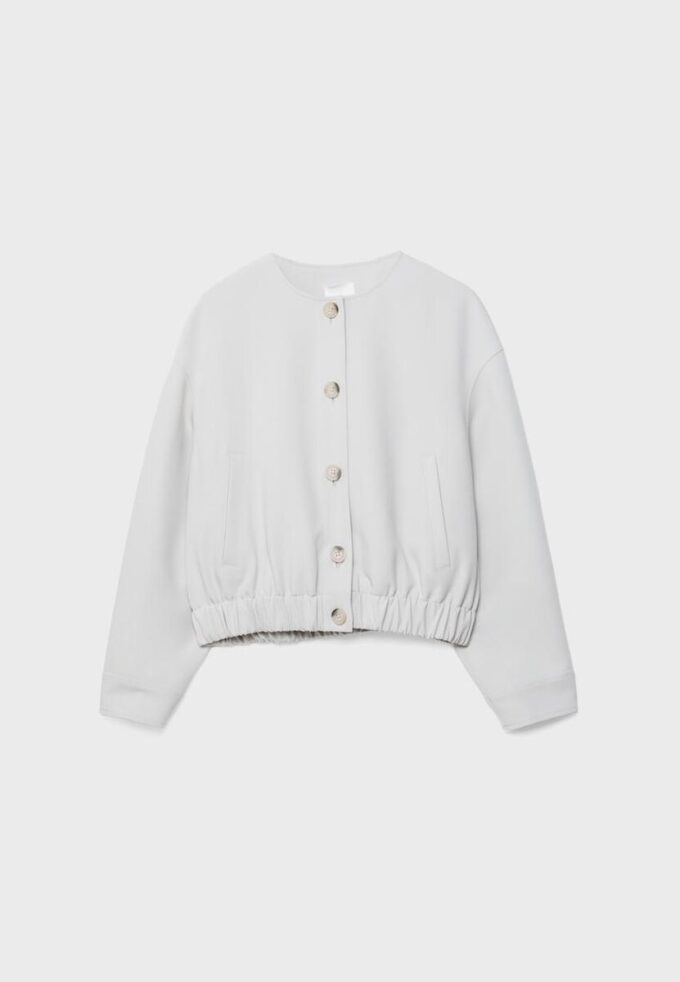 Puff Sleeve Round Neck Jacket Puff Sleeve Round Neck Jacket
