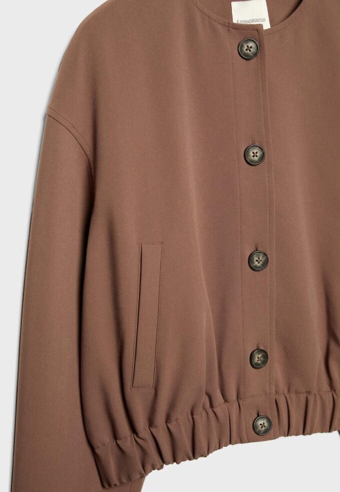 Puff Sleeve Round Neck Jacket Puff Sleeve Round Neck Jacket
