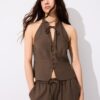 Qipao Halter Button Top Qipao Halter Button Top