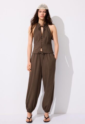 Qipao Halter Button Top