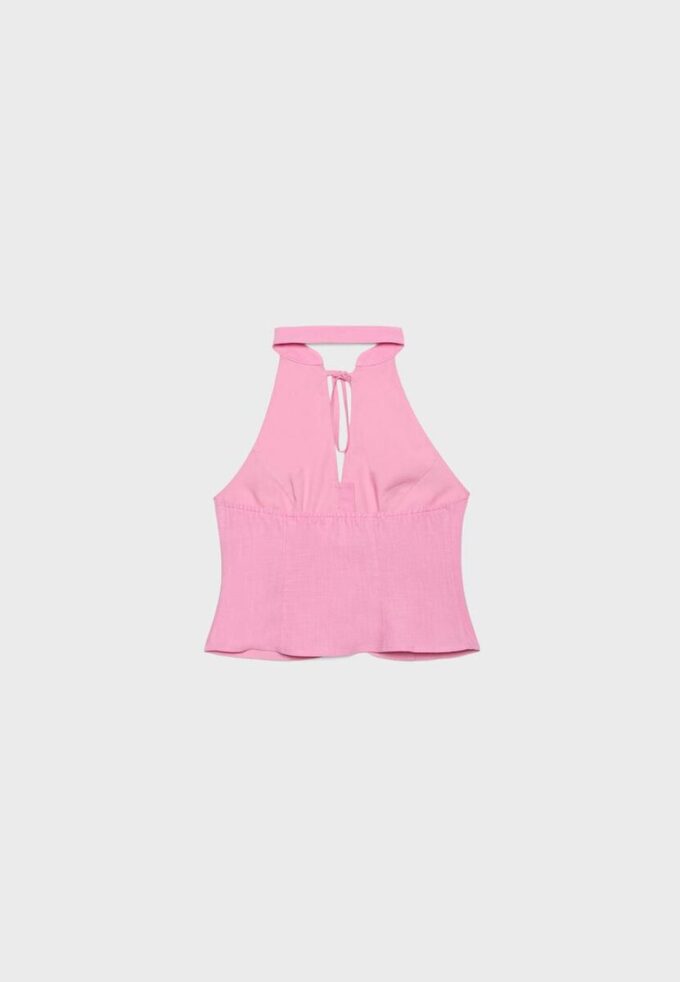 Qipao Halter Button Top