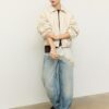 Quilted Leather Effect Bomber Jacket Quilted Leather Effect Bomber Jacket