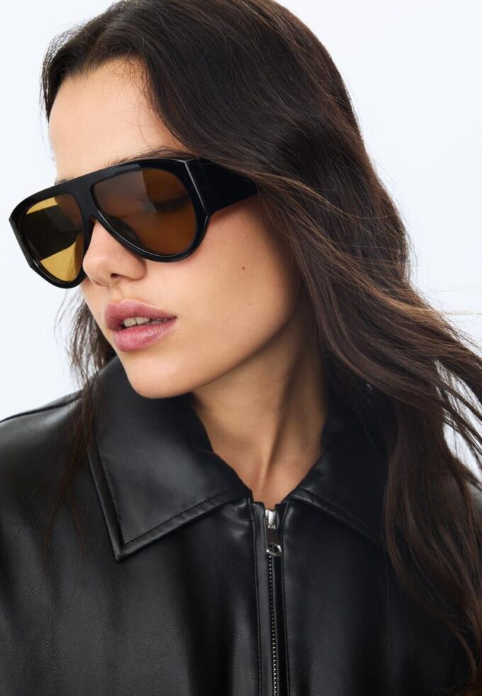 Quilted Leather Effect Bomber Jacket Quilted Leather Effect Bomber Jacket