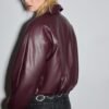 Quilted Leather Effect Bomber Jacket