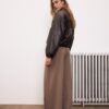 Quilted Leather Effect Bomber Jacket