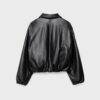Quilted Leather Effect Bomber Jacket Quilted Leather Effect Bomber Jacket