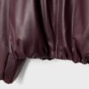 Quilted Leather Effect Bomber Jacket
