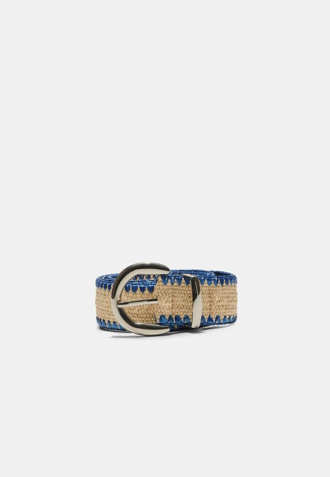 Raffia Belt with Topstitching