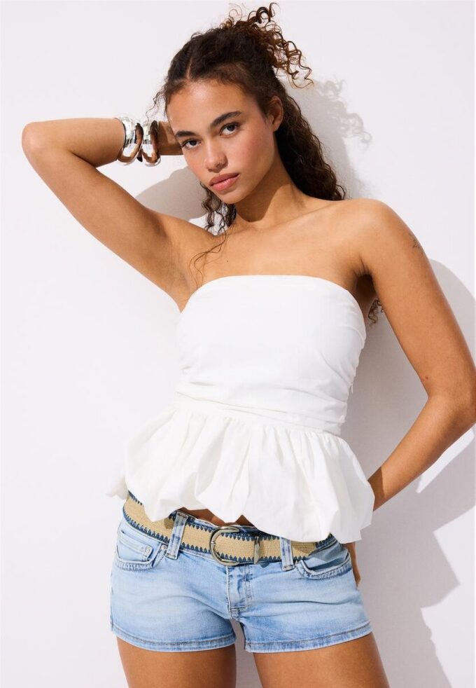 Raffia Belt with Topstitching