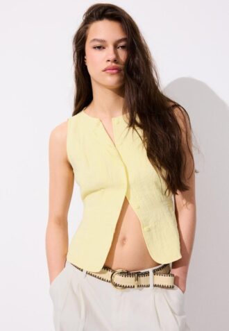 Raffia Belt with Topstitching