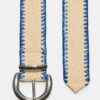 Raffia Belt with Topstitching