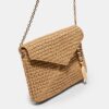 Raffia-Effect Envelope Crossbody Bag