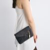 Raffia-Effect Envelope Crossbody Bag