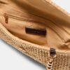 Raffia-Effect Envelope Crossbody Bag