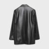 Regular Fit Leather Effect Blazer Regular Fit Leather Effect Blazer