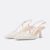 Rhinestone Mesh Kitten Heel Shoes Rhinestone Mesh Kitten Heel Shoes