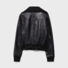 Ribbed Combined Leather Jacket Ribbed Combined Leather Jacket