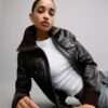 Ribbed Leather Jacket Ribbed Leather Jacket