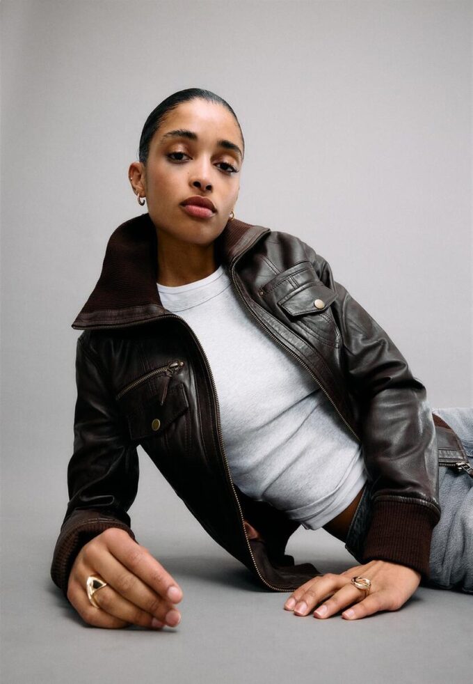 Ribbed Leather Jacket Ribbed Leather Jacket