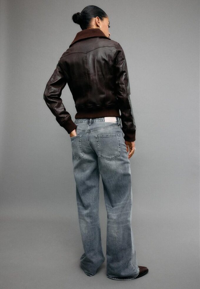 Ribbed Leather Jacket Ribbed Leather Jacket