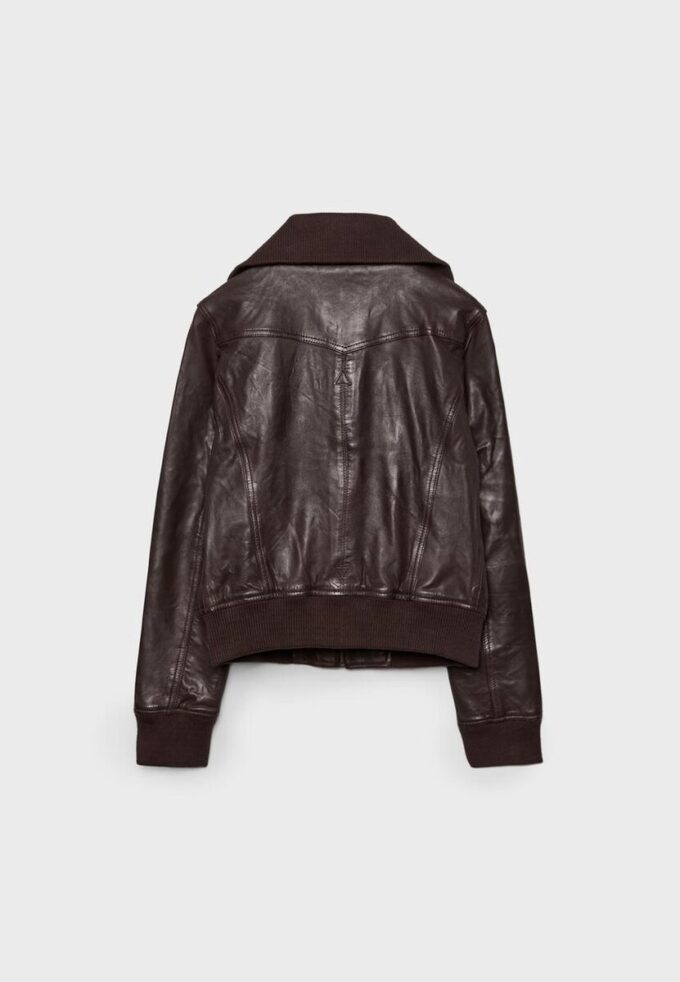 Ribbed Leather Jacket Ribbed Leather Jacket