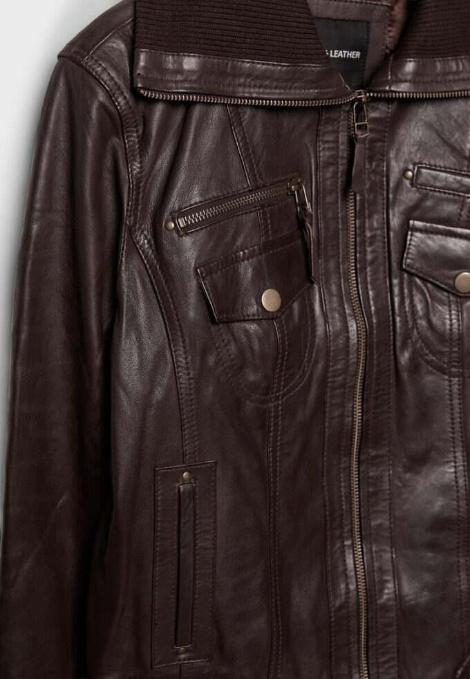 Ribbed Leather Jacket Ribbed Leather Jacket
