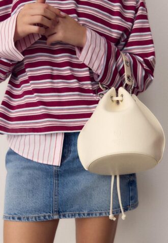 Rigid Eyelet Bucket Bag