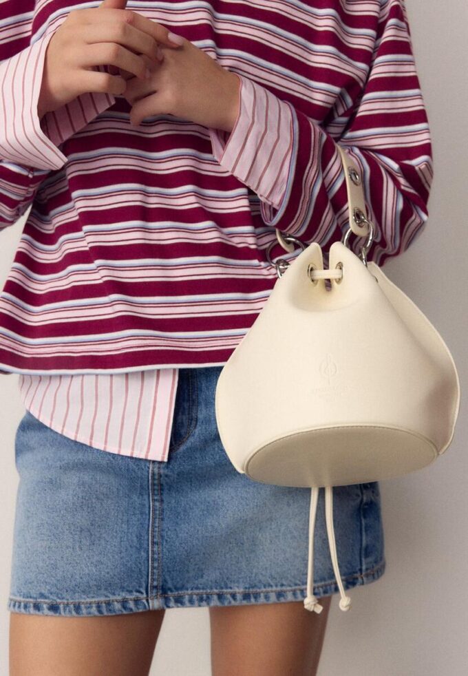 Rigid Eyelet Bucket Bag