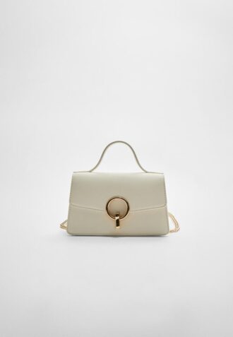Round-Clasp Shoulder Bag
