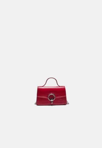 Round-Clasp Shoulder Bag