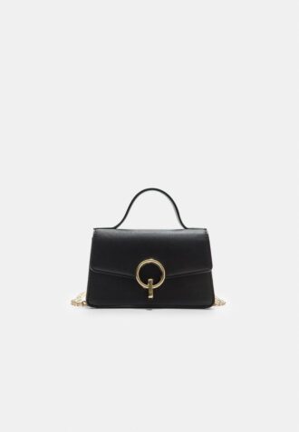 Round-Clasp Shoulder Bag