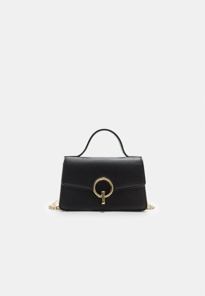 Round-Clasp Shoulder Bag