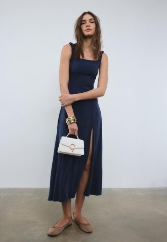 Round-Clasp Shoulder Bag