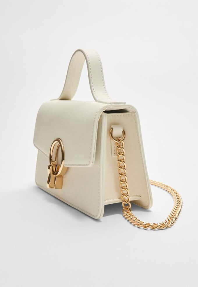 Round-Clasp Shoulder Bag