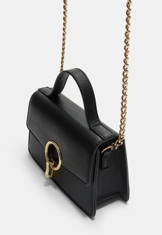 Round-Clasp Shoulder Bag