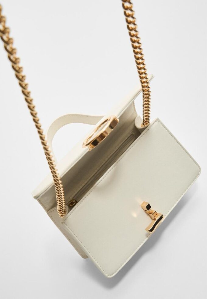 Round-Clasp Shoulder Bag