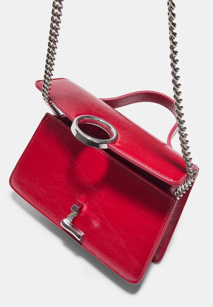 Round-Clasp Shoulder Bag