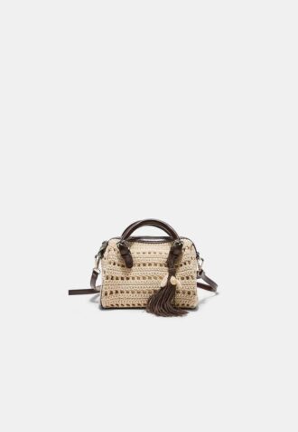 Round Crochet Tote Bag