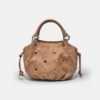 Round Crossbody Bag with Eyelet Detail