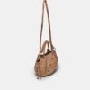 Round Crossbody Bag with Eyelet Detail