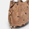 Round Crossbody Bag with Eyelet Detail