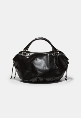 Round Shopper Bag with Metal Details